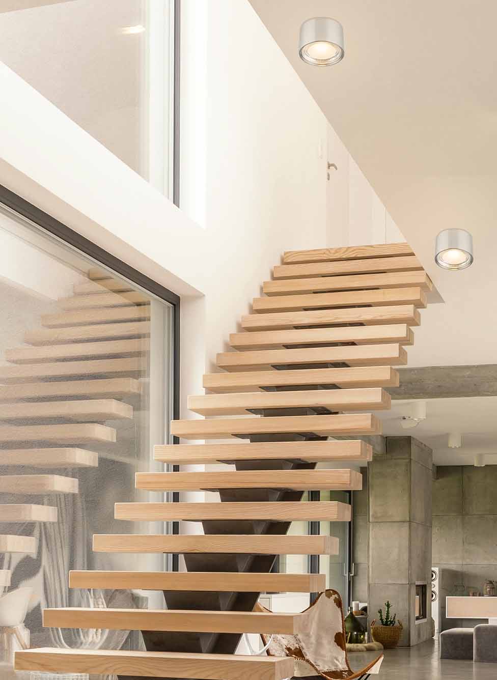 Runde moderne Deckenleuchte aus Nickel Globo Serena – Bild 3