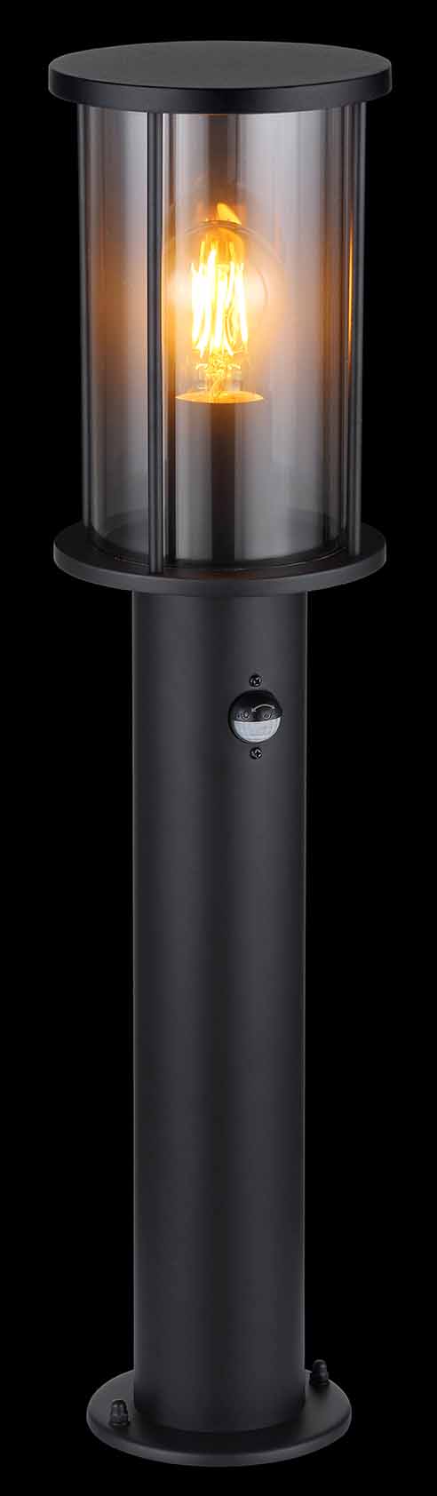 Runde moderne schwarze Metall-Außenlampe Globo Gracey – Bild 2