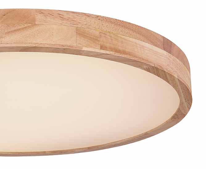 Runde naturfarbene ländliche Deckenlampe Globo Rainer – Bild 2