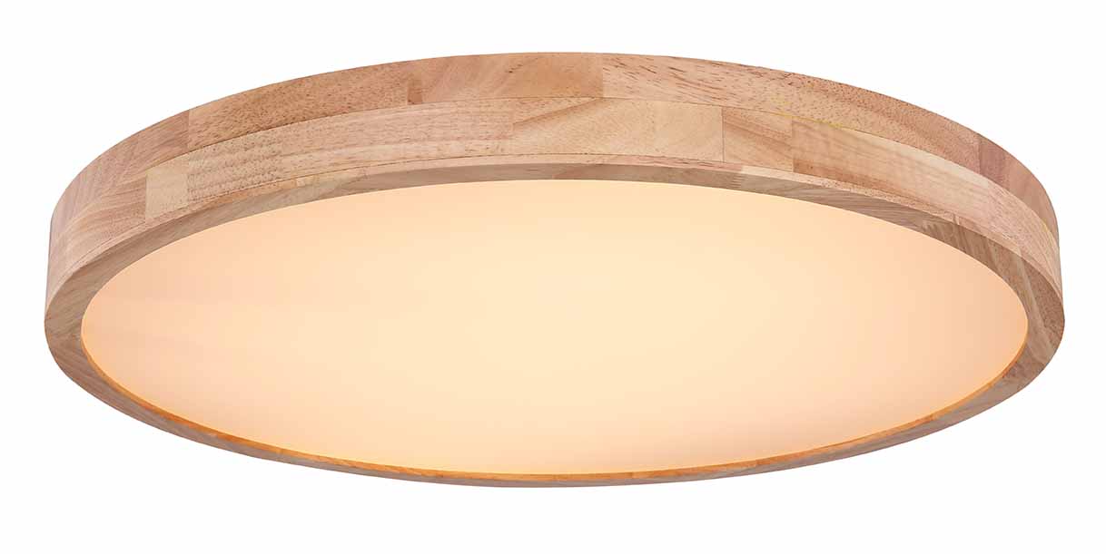 Runde naturfarbene ländliche Deckenlampe Globo Rainer – Bild 3