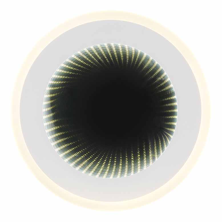 Runde weiße Deckenlampe mit Tiefeneffekt Globo Lamela – Bild 2