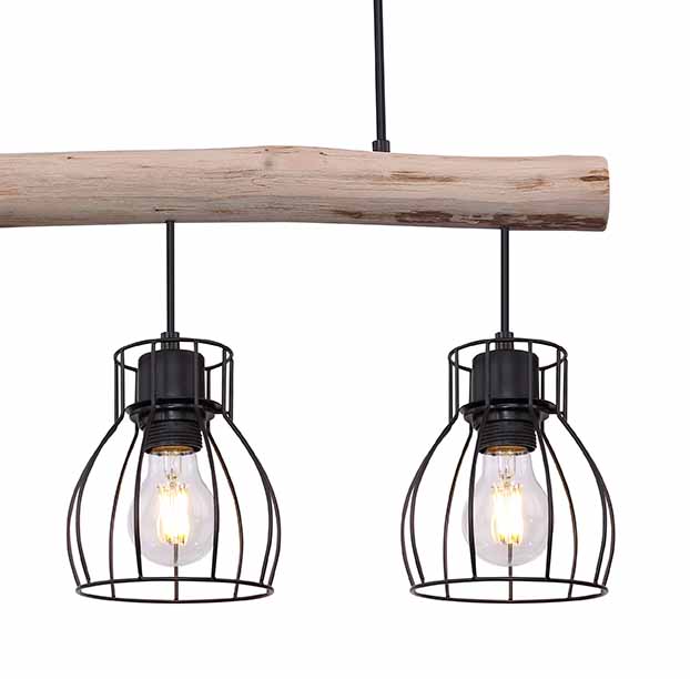 Rustikale Hängelampe Metall Schwarz Globo Mina – Bild 4