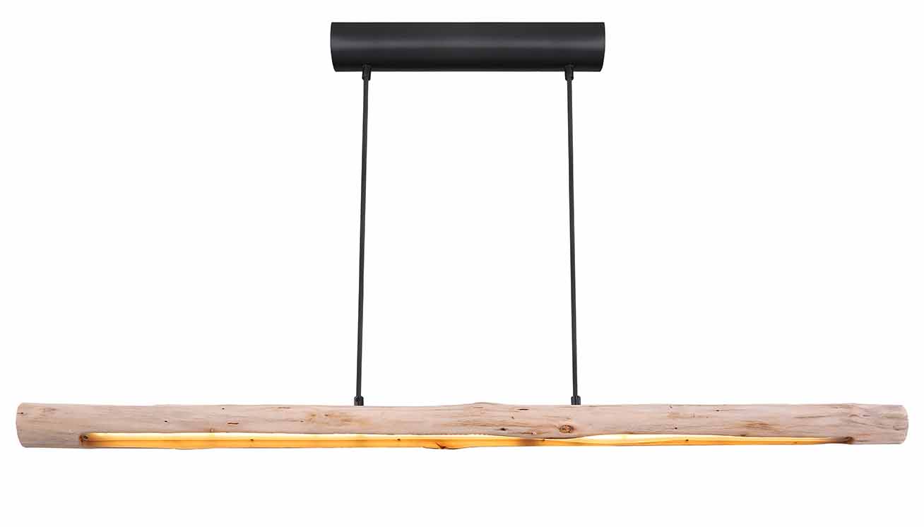 Rustikale schwarze Balken Hängelampe Globo Mella – Bild 2