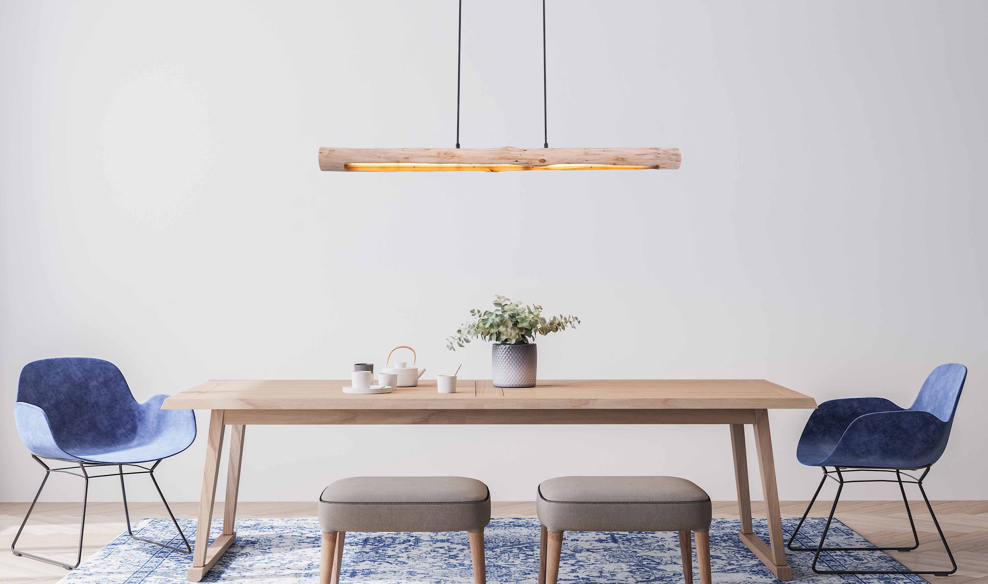 Rustikale schwarze Balken Hängelampe Globo Mella – Bild 4