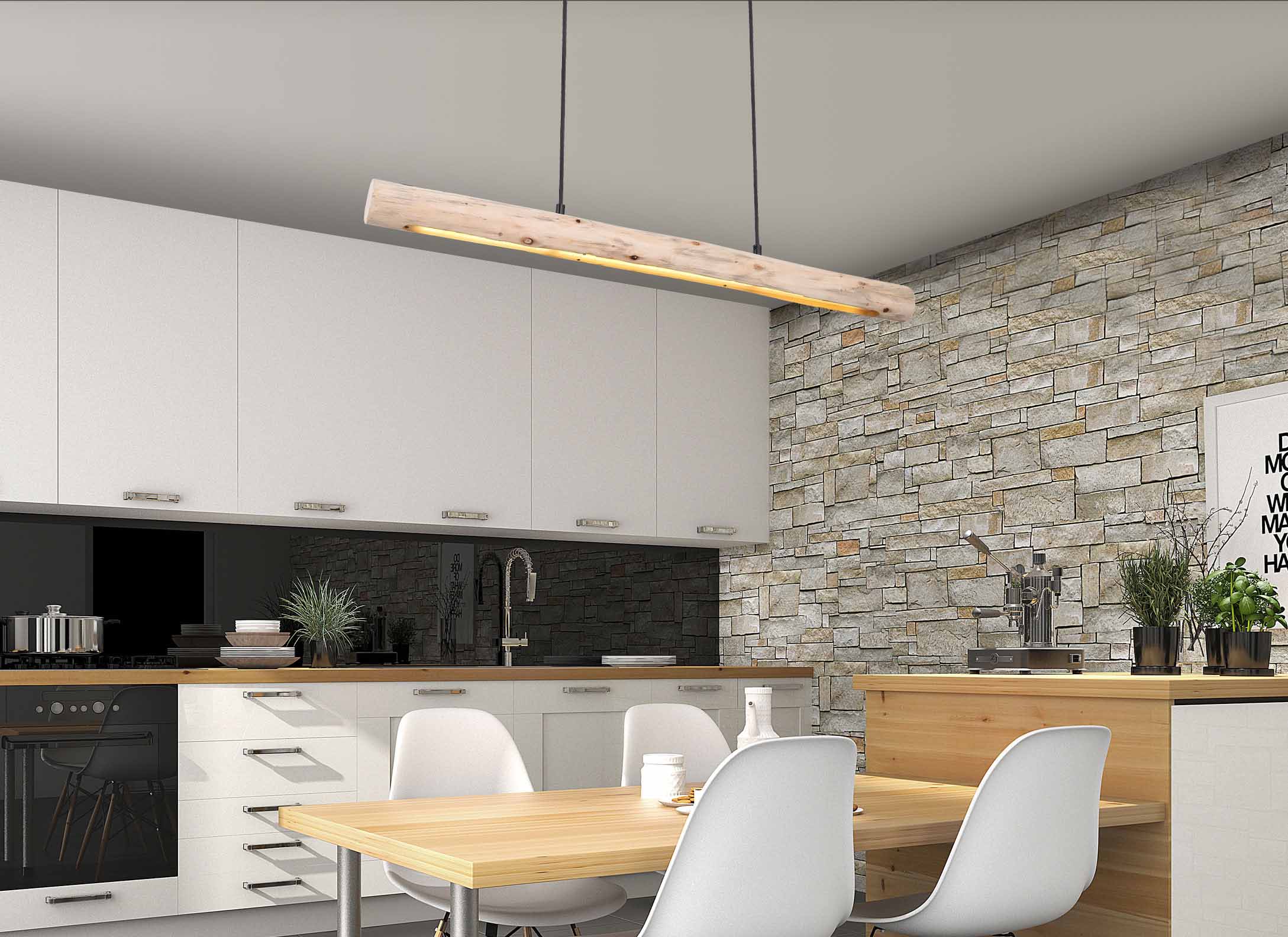 Rustikale schwarze Metall Hängelampe Globo Mella – Bild 4