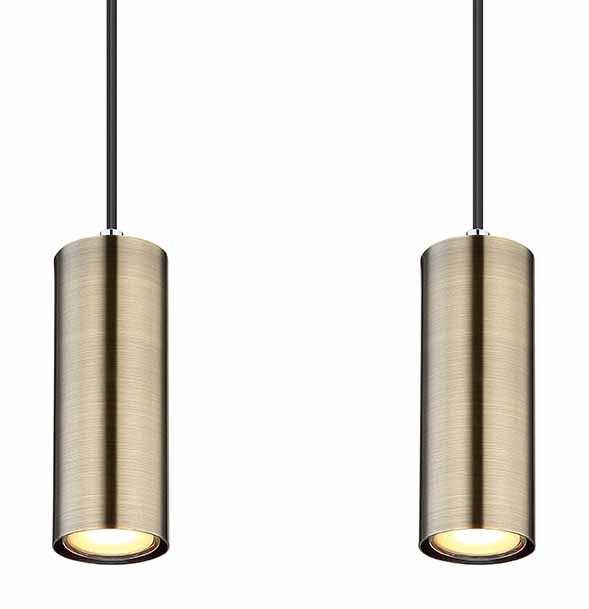 Schwarze Hängelampe 4-Spots goldfarben Globo Robby – Bild 3