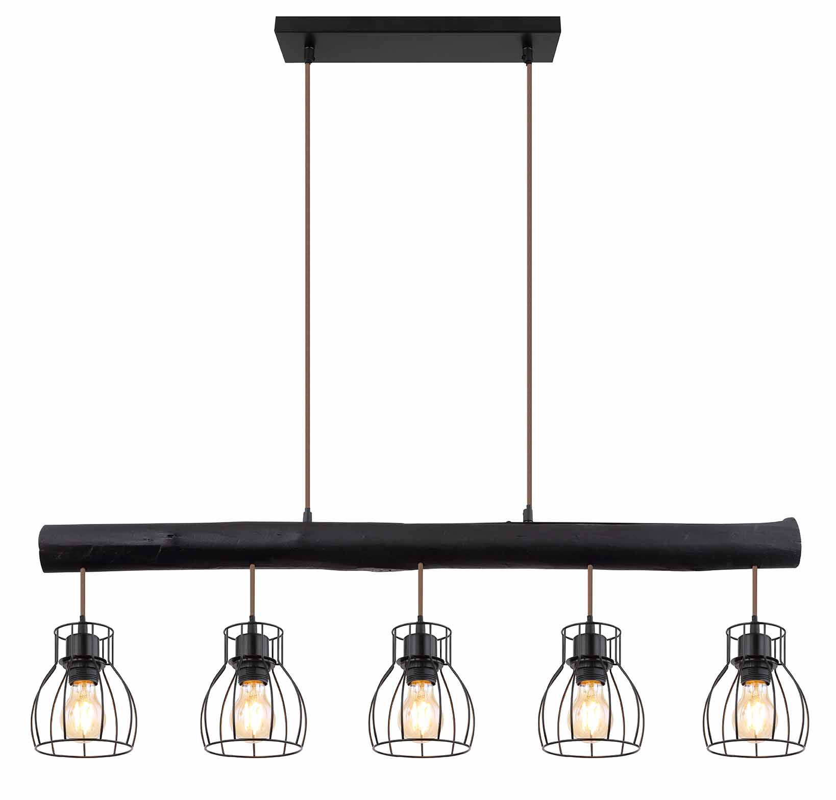 Schwarze Metall Retro Hängelampe Globo Mina – Bild 2