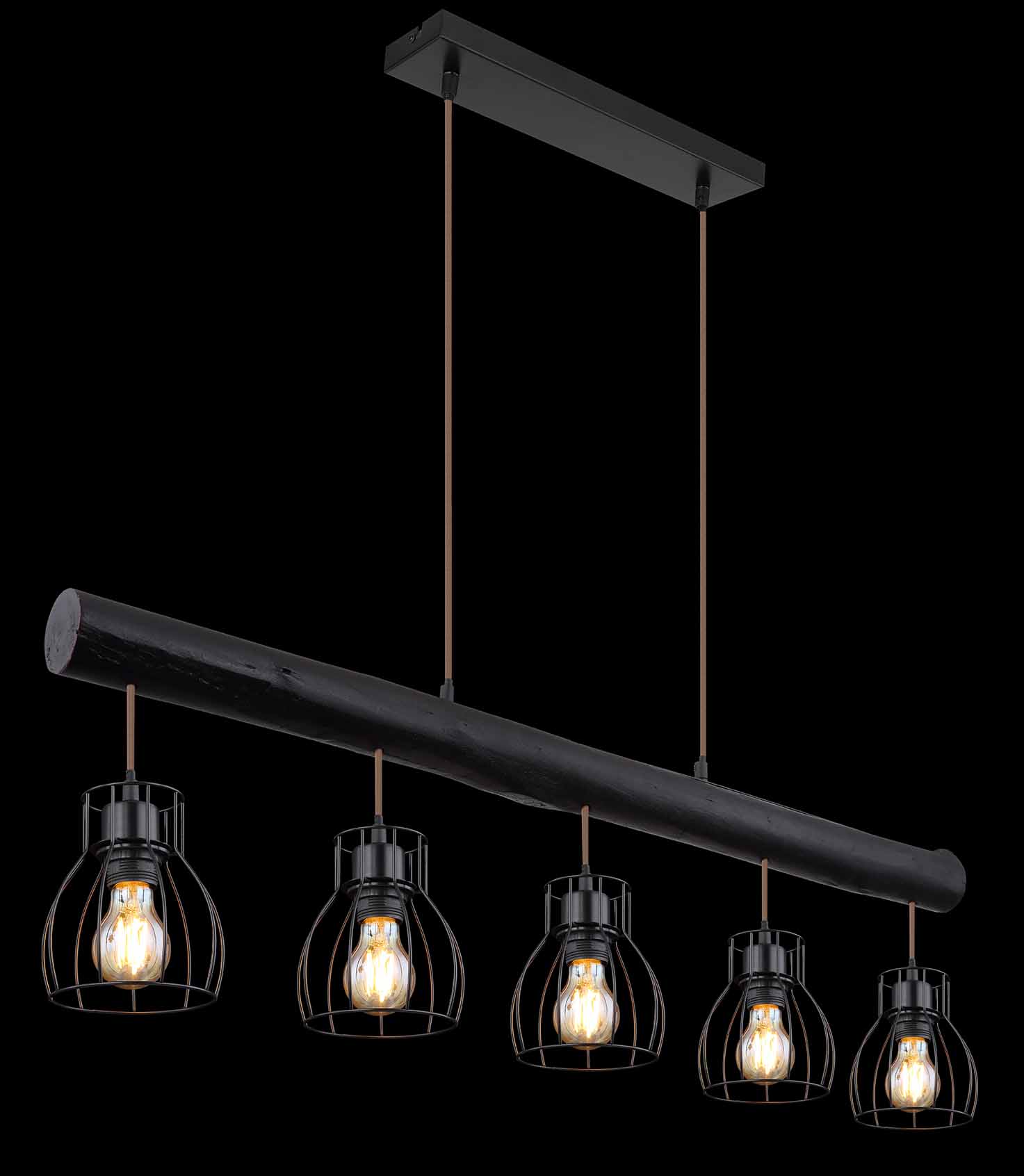 Schwarze Metall Retro Hängelampe Globo Mina – Bild 4