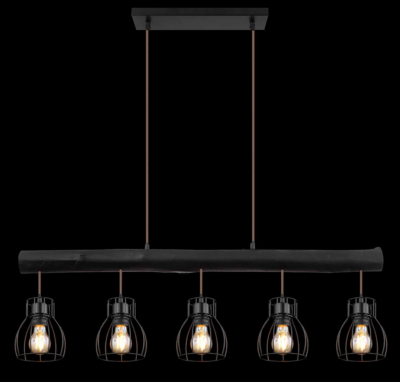 Schwarze Metall Retro Hängelampe Globo Mina – Bild 5