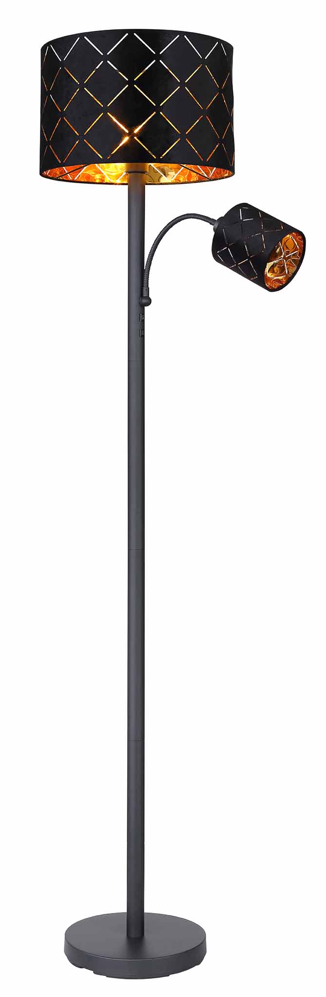 Schwarze Metall Retro Stehlampe Globo Sunna – Bild 4