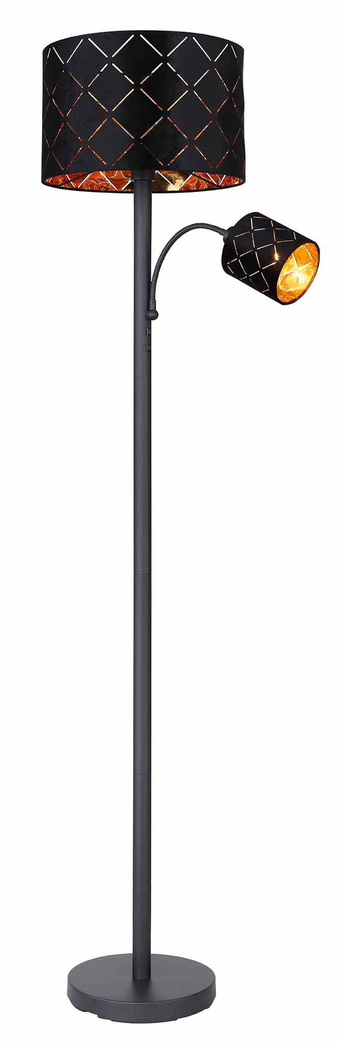 Schwarze Metall Retro Stehlampe Globo Sunna – Bild 5