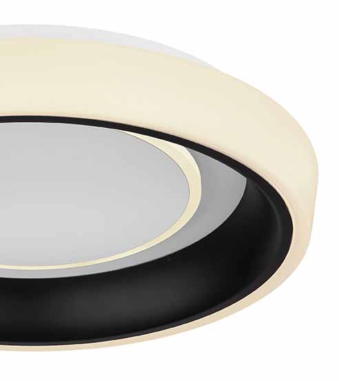 Schwarze moderne Metall-Deckenlampe Globo Tabano – Bild 3