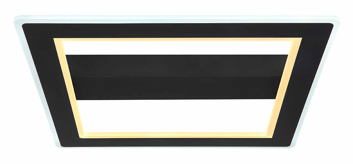 Schwarze moderne quadratische Deckenlampe Globo Mattia – Bild 2