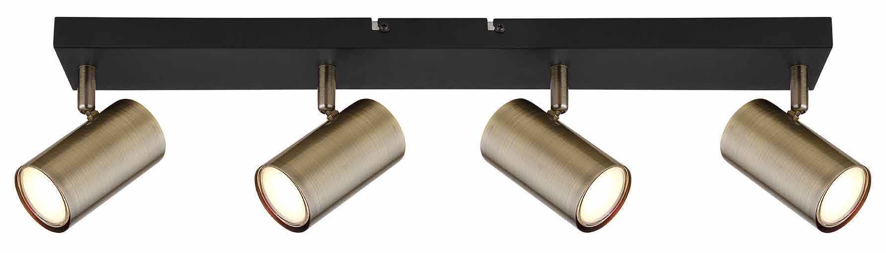 Schwarzer Balken 4-Spots goldfarben Globo Robby – Bild 2