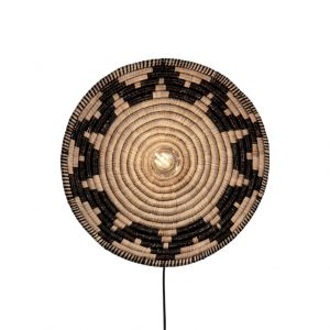 schwarz/natur-böhmische-seegras-wandlampe-good&mojo-andros-andw011bn