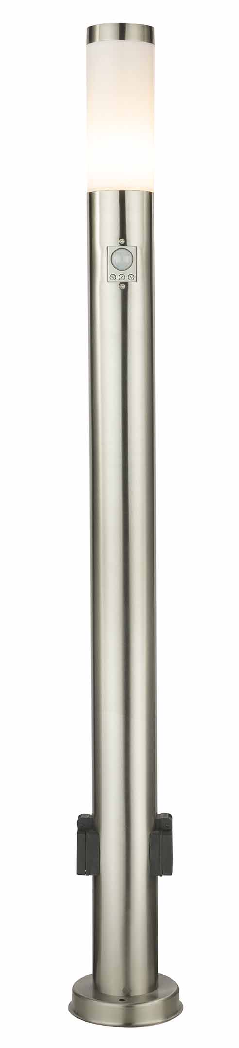 Silberne moderne Metall-Außenlampe Globo Boston I – Bild 2