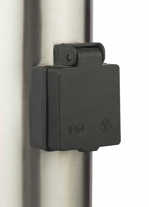 Silberne moderne Metall-Außenlampe Globo Boston I – Bild 4