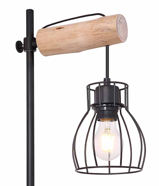 Tischlampe schwarz Metall Retro Globo Mina – Bild 2