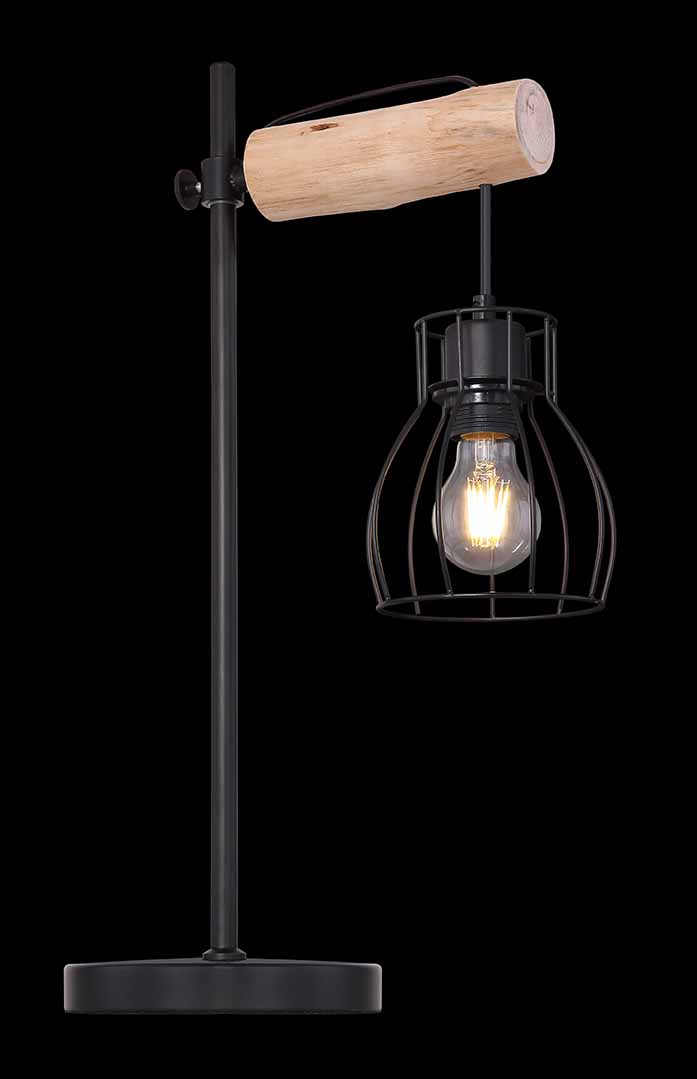 Tischlampe schwarz Metall Retro Globo Mina – Bild 4