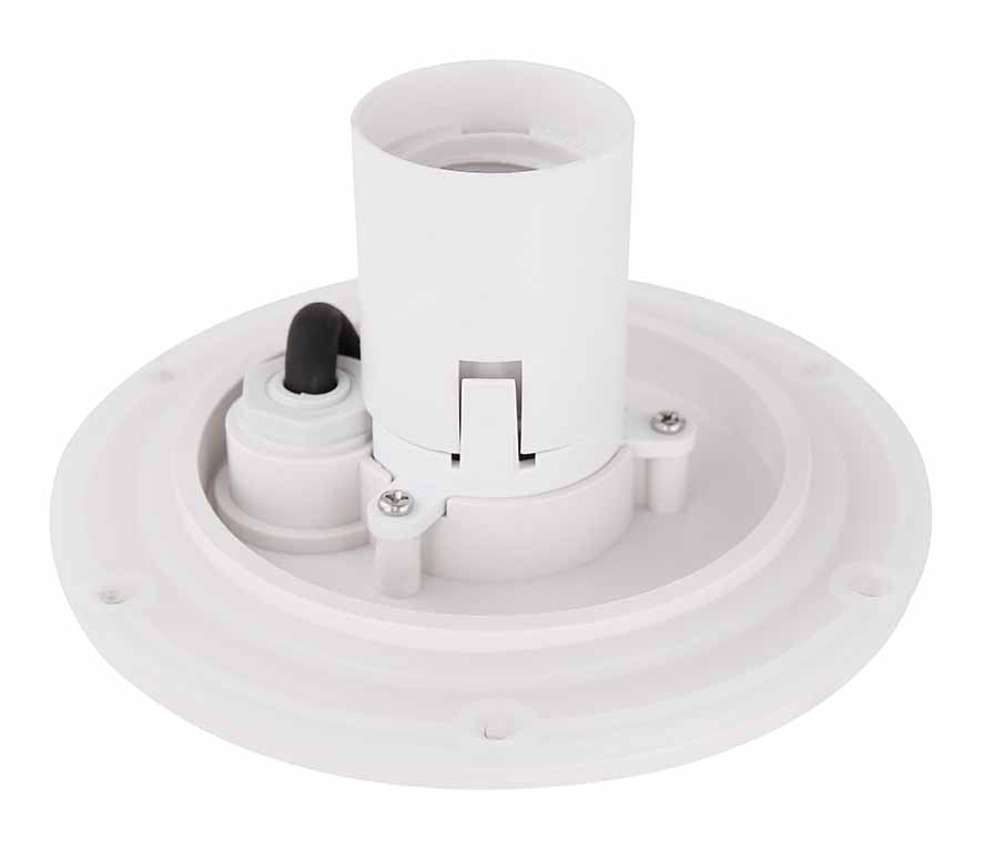 Trendige weiße Kunststoff-Außenlampe Globo Vascon – Bild 3