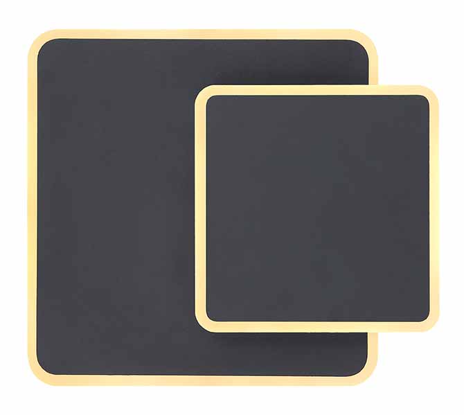 Wandleuchte Schwarz/Opal doppelt quadratisch Globo Many – Bild 2