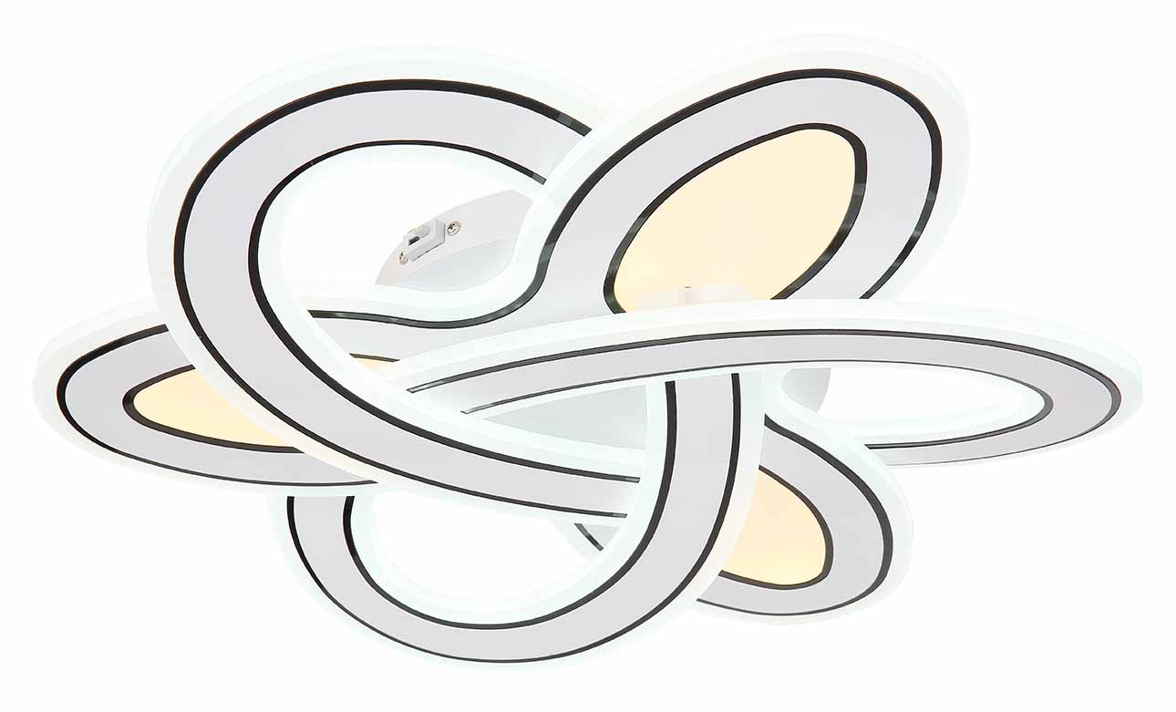 Weiß/chrom Deckenlampe in geflochtener Blumenform Globo Correy – Bild 4