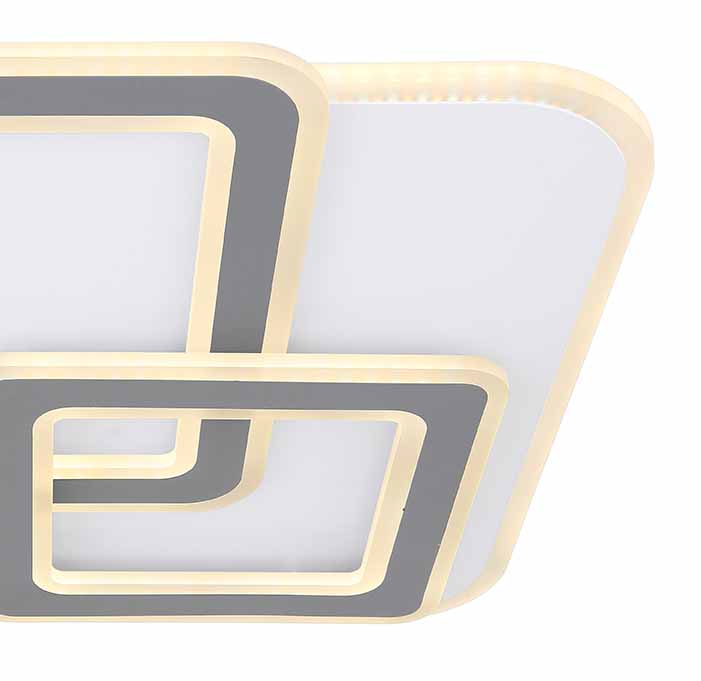 Weiße Hightech-Deckenlampe mit quadratischer Konstruktion Globo Kique – Bild 4