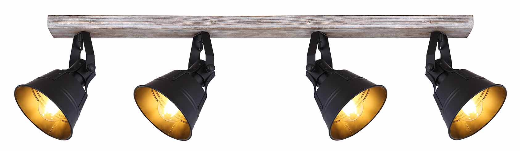 Weiße Spots Landhaus Holz Globo Gunther – Bild 2