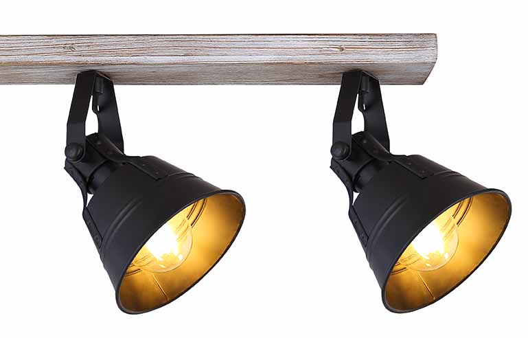 Weiße Spots Landhaus Holz Globo Gunther – Bild 4