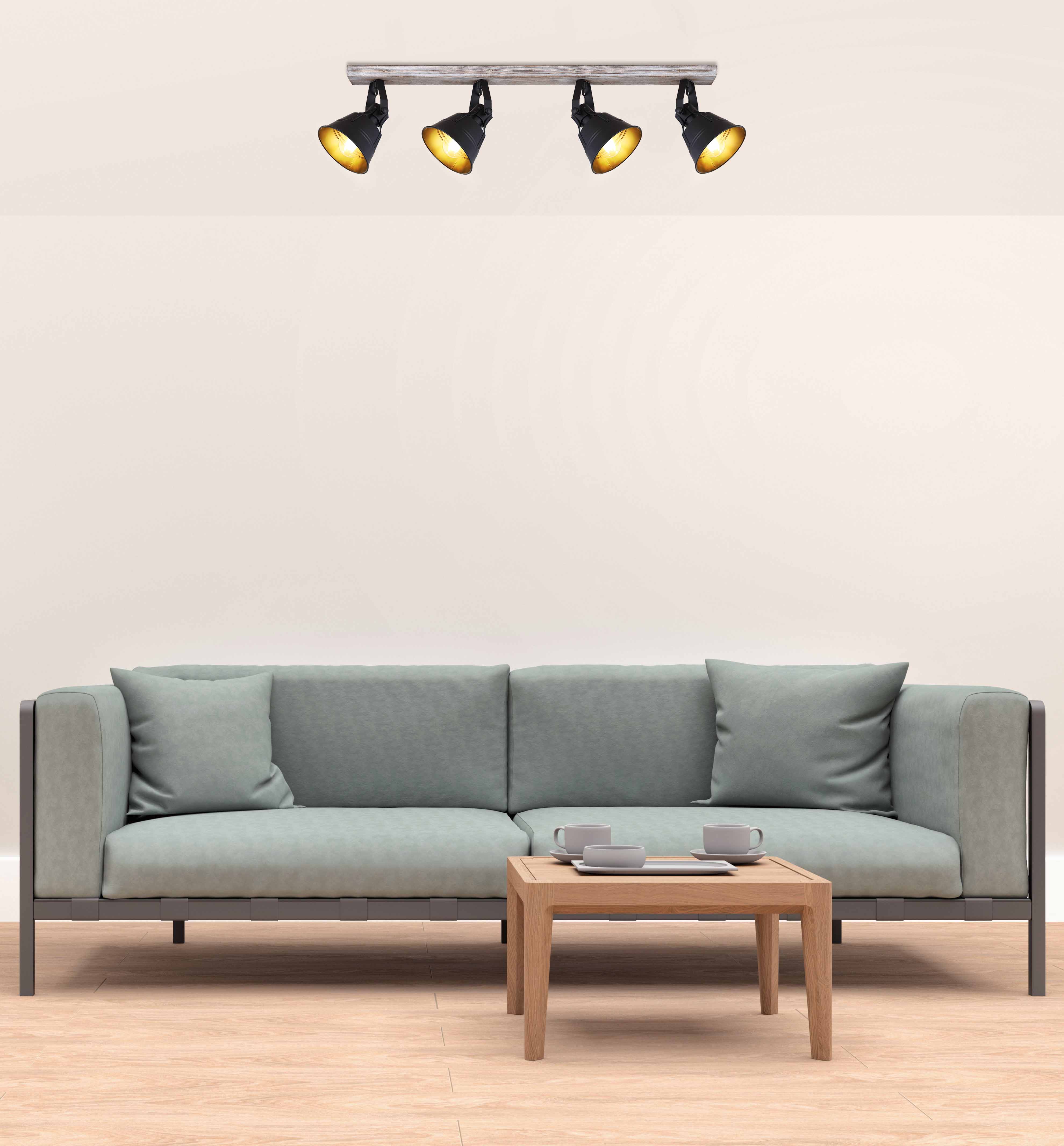 Weiße Spots Landhaus Holz Globo Gunther – Bild 5