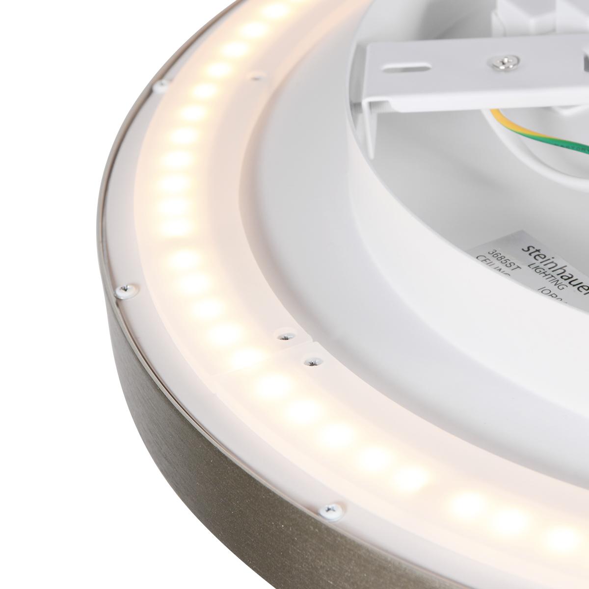 Runde Deckenleuchte in Stahlfarbe Steinhauer Flady – Bild 3