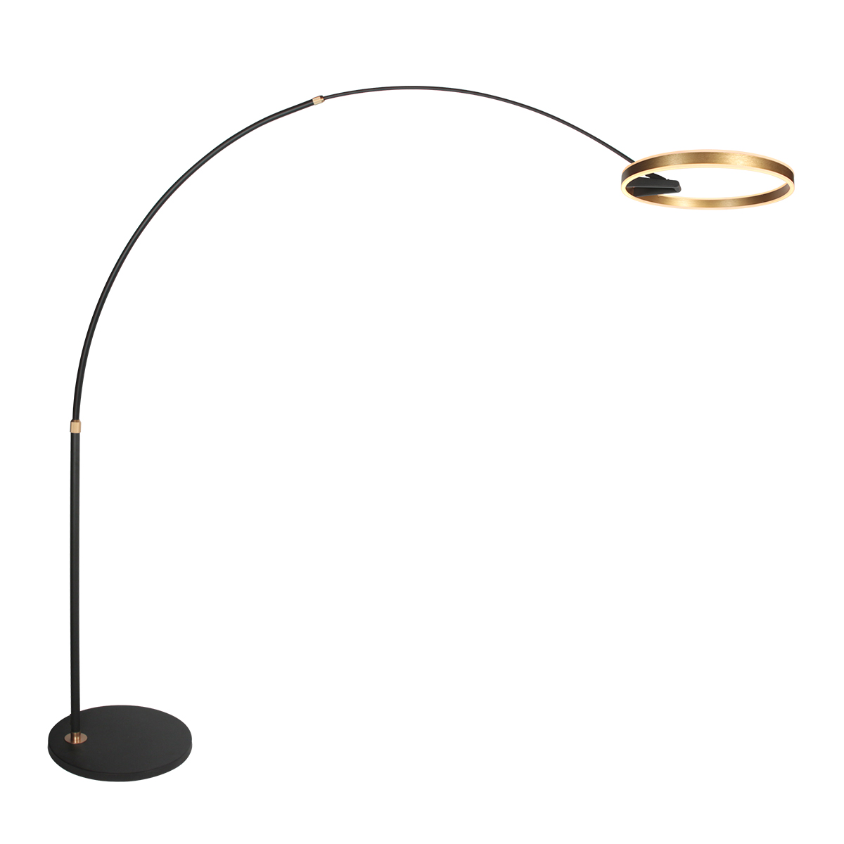 Moderne goldene Metall-Stehlampe Steinhauer Ringlux – Bild 8