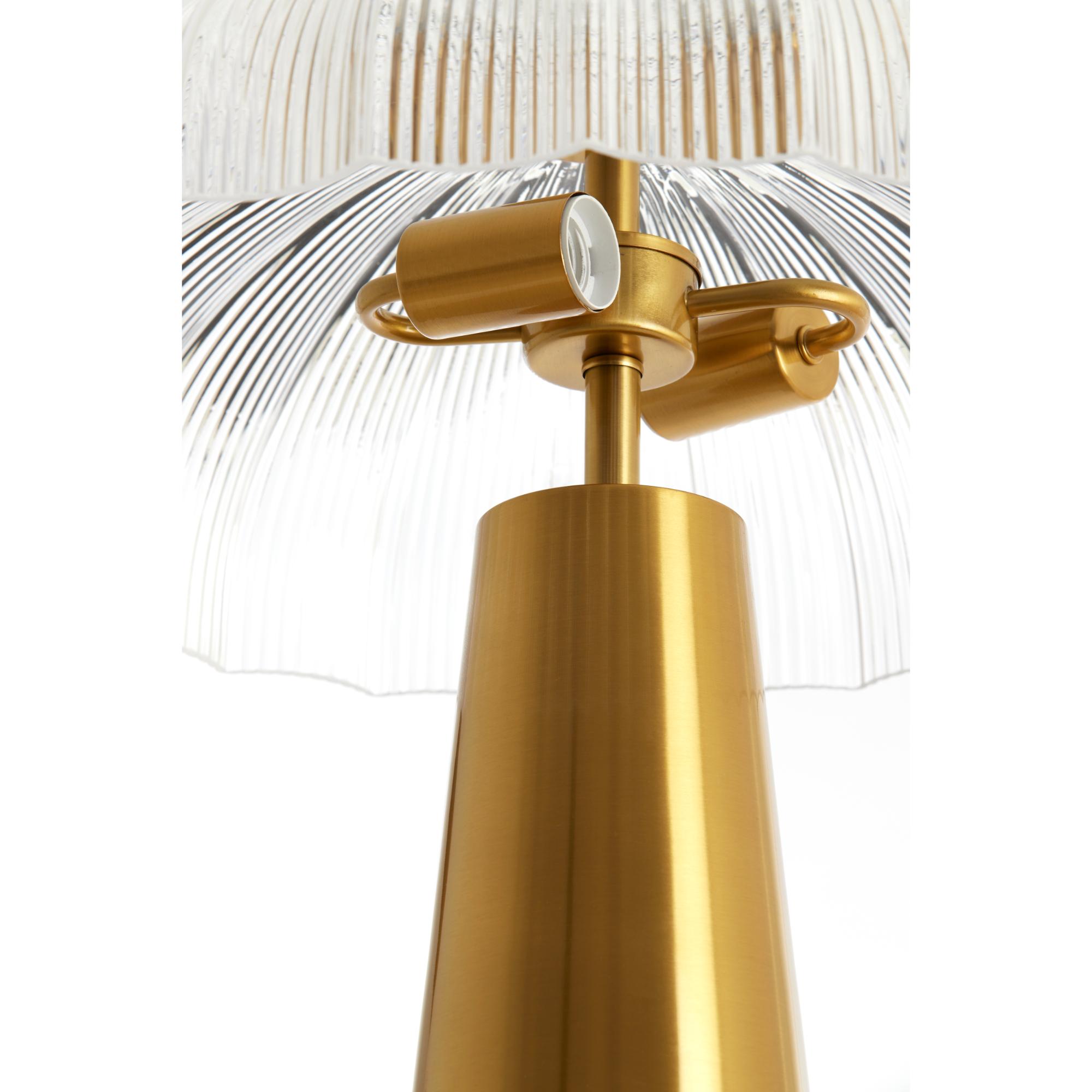 Tischlampe Pilzform transparent/gold Light & Living Fungo – Bild 2