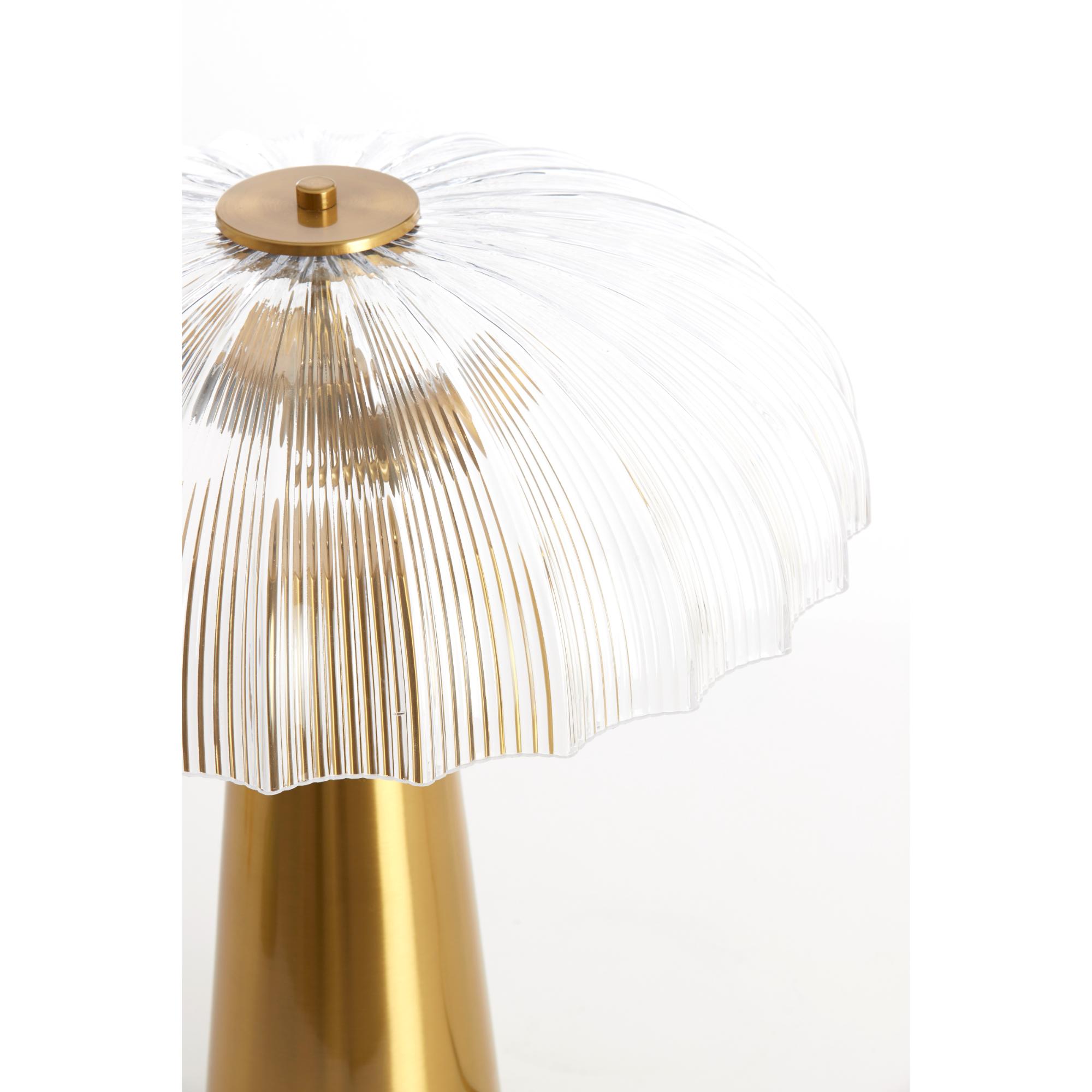 Tischlampe Pilzform transparent/gold Light & Living Fungo – Bild 3