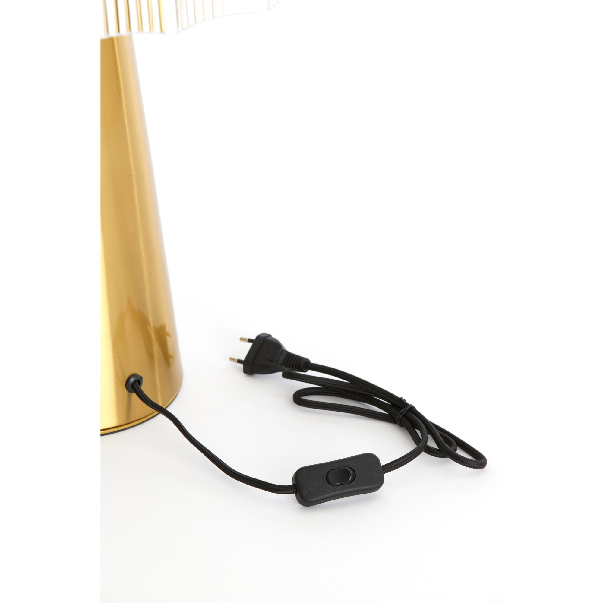 Tischlampe Pilzform transparent/gold Light & Living Fungo – Bild 4