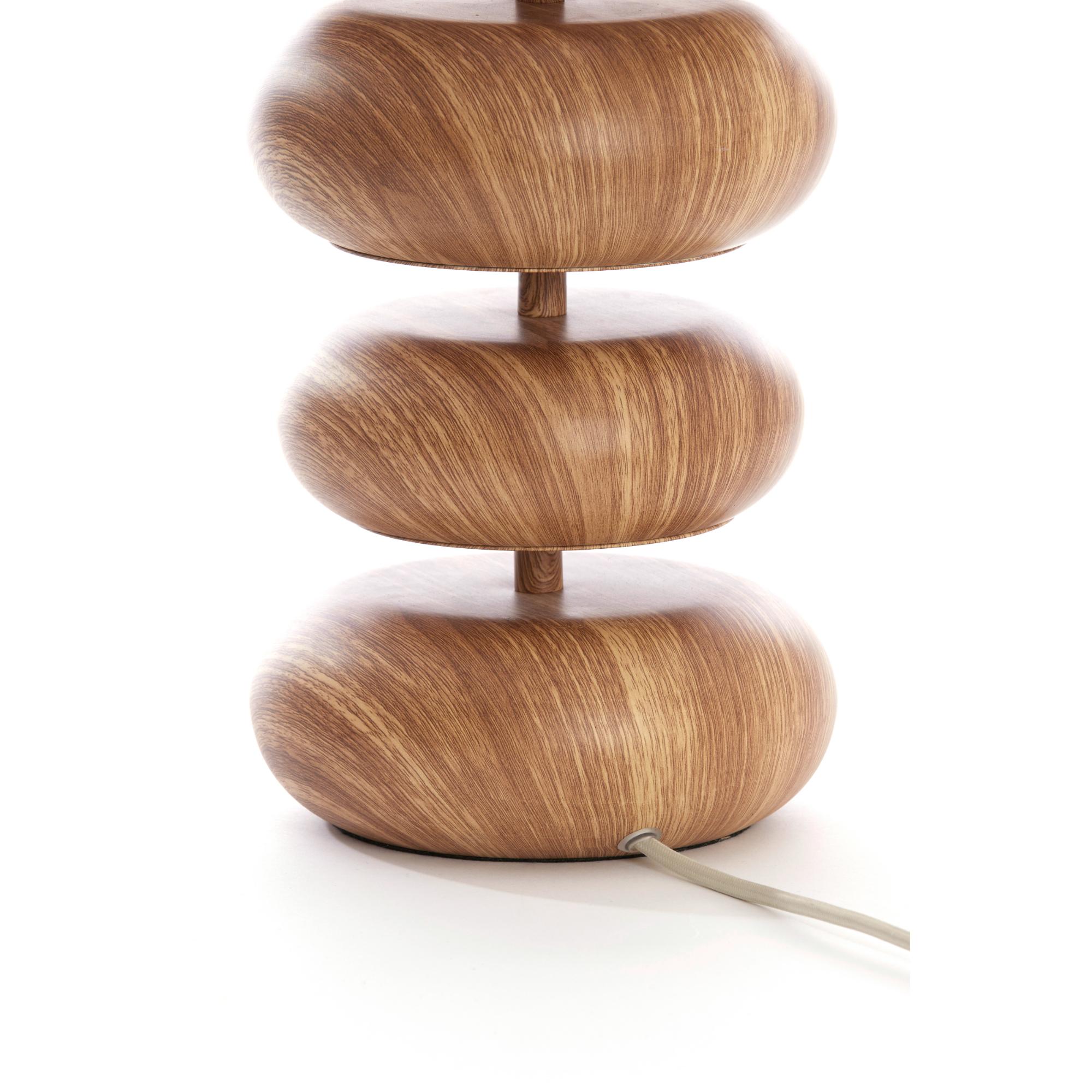 Japandi-Tischlampe mit 3-Holzplatten beige/natürlich Light & Living Danialo – Bild 3