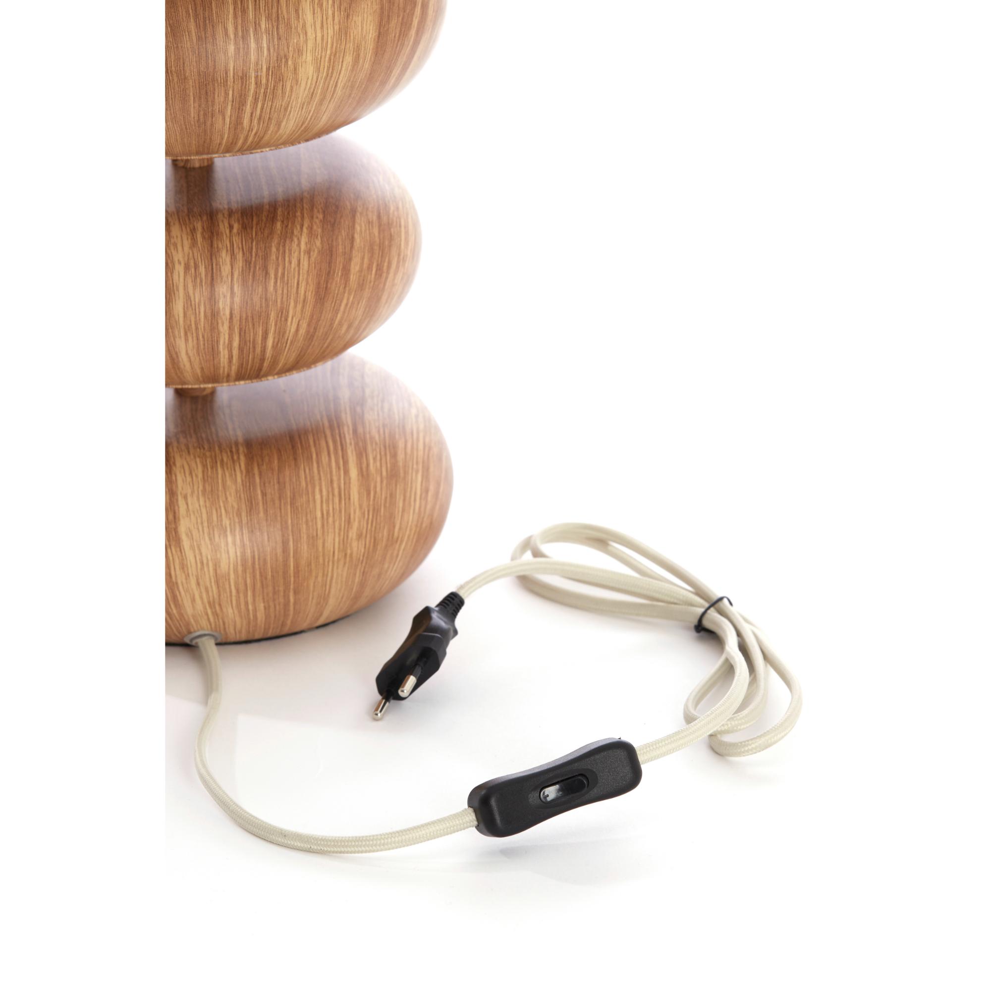 Japandi-Tischlampe mit 3-Holzplatten beige/natürlich Light & Living Danialo – Bild 5