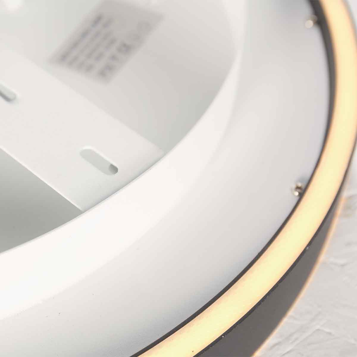 Moderne schwarze Metall-Deckenleuchte Steinhauer Ringlux – Bild 10