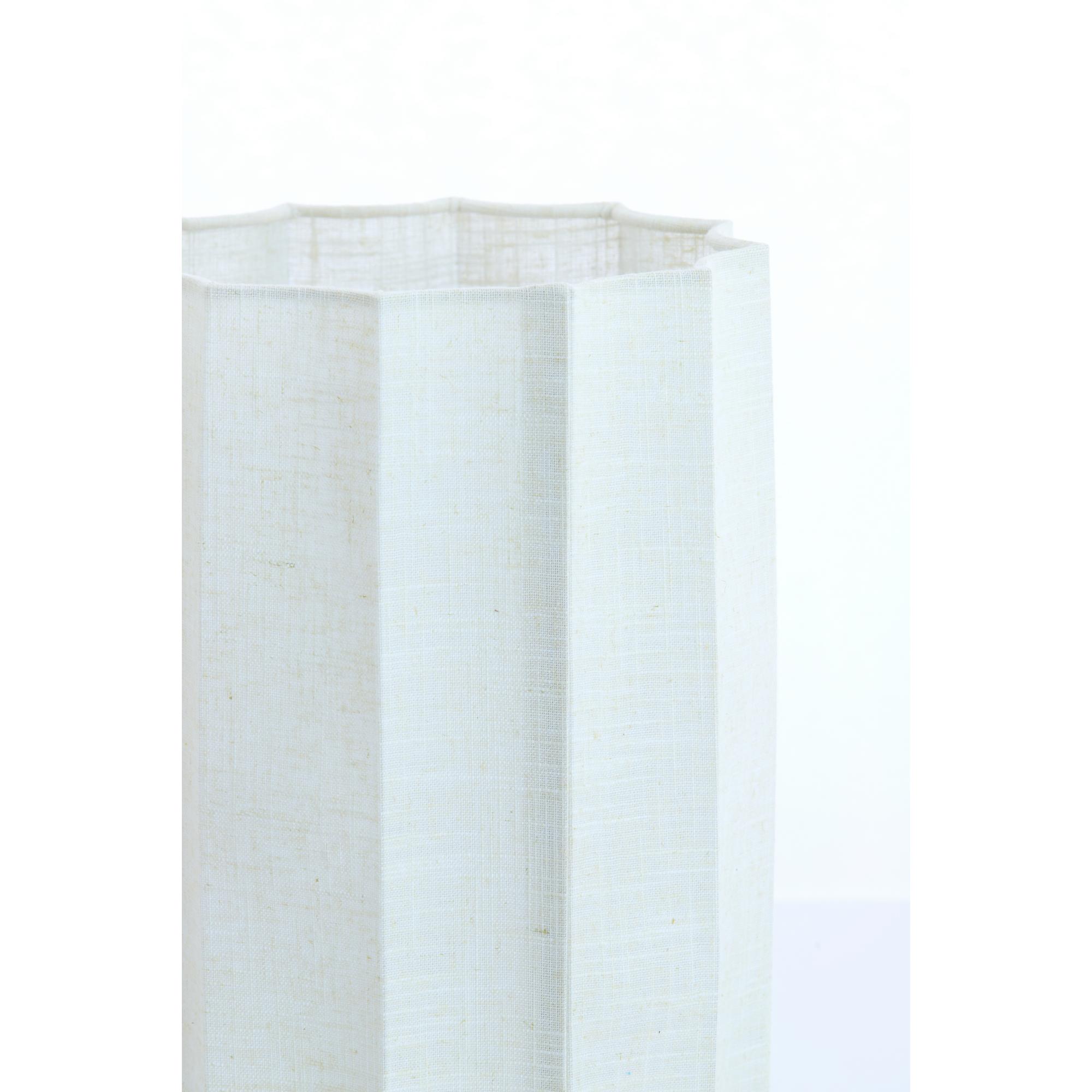 Hoher weißer Lampenschirm plissiert Light & Living Disli – Bild 2