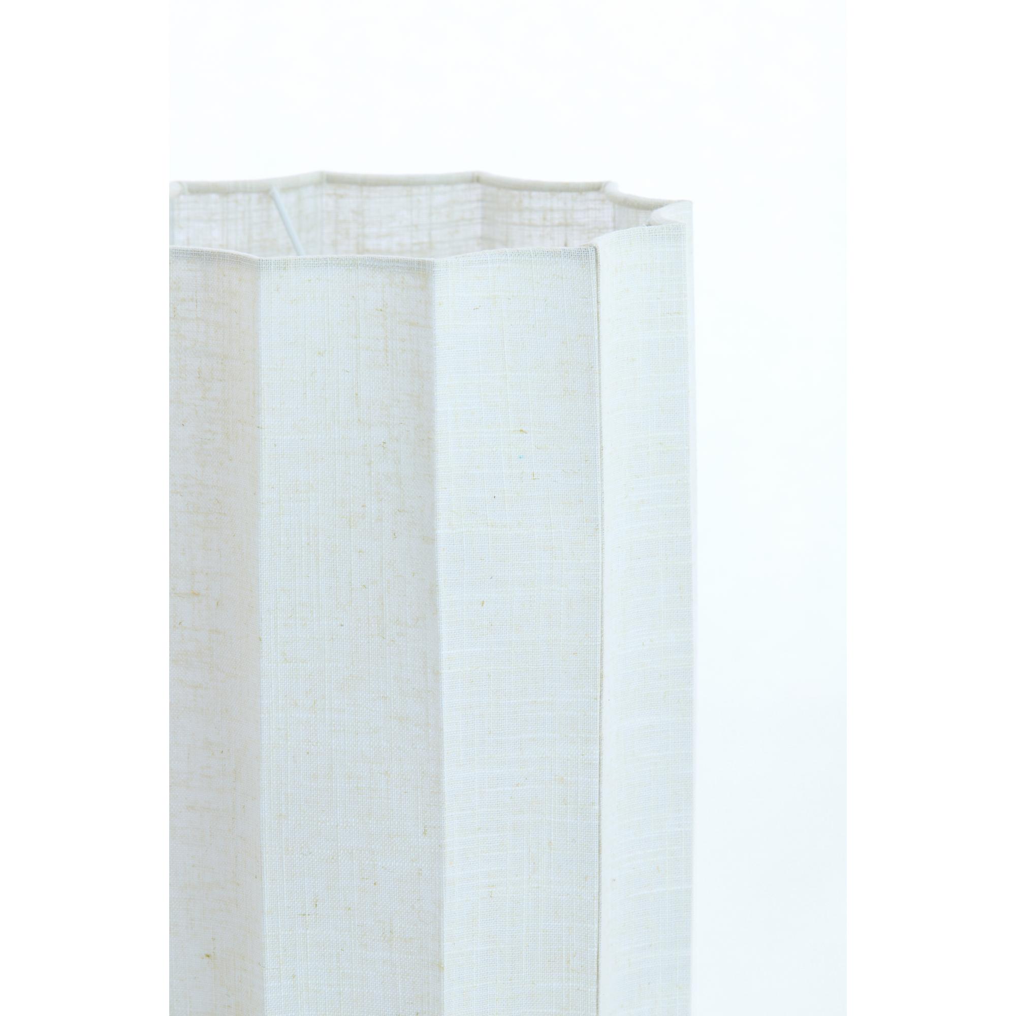 Hoher weißer Lampenschirm plissiert Light & Living Disli – Bild 3