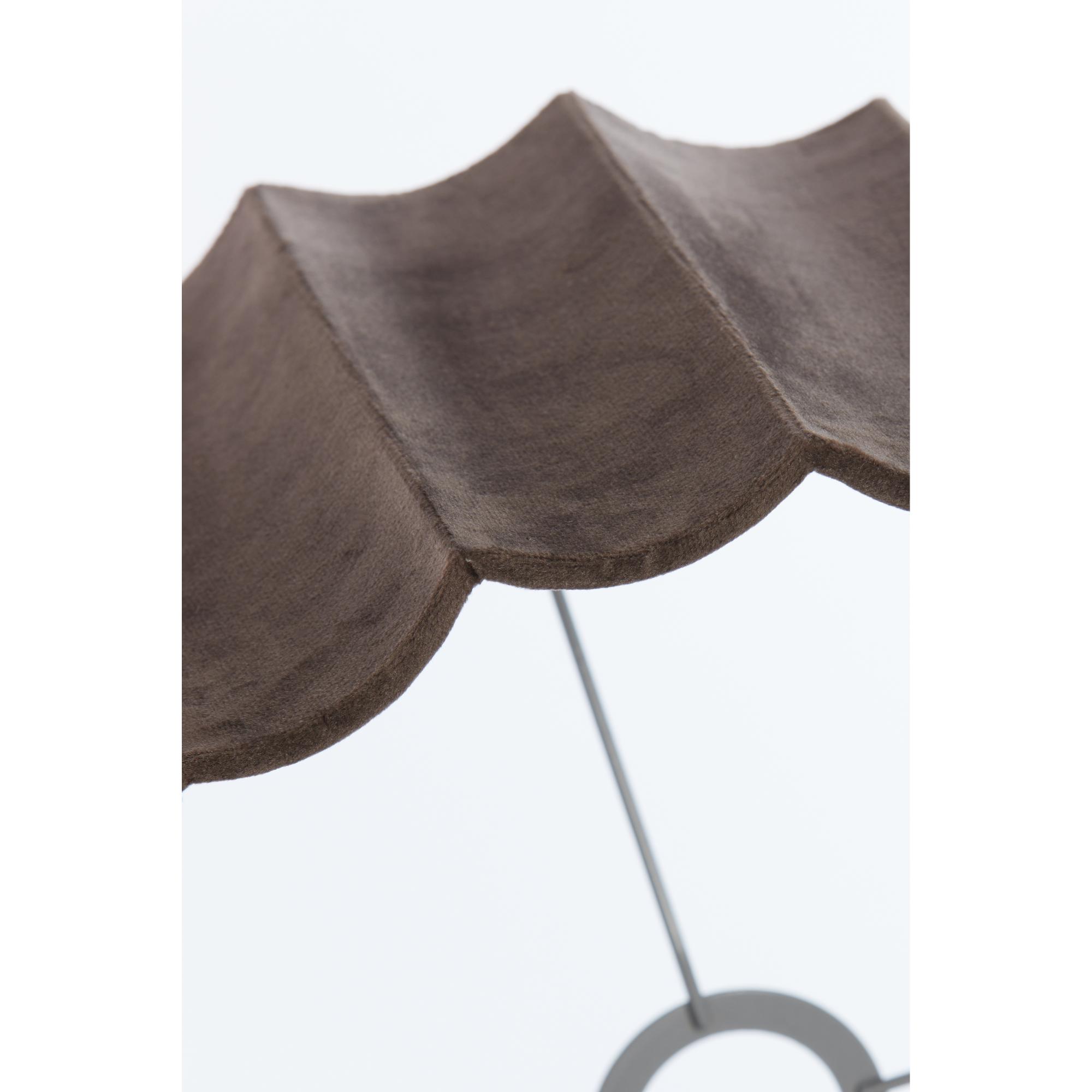 Plissierter Samt-Lampenschirm dunkelbraun Light & Living Disli – Bild 5
