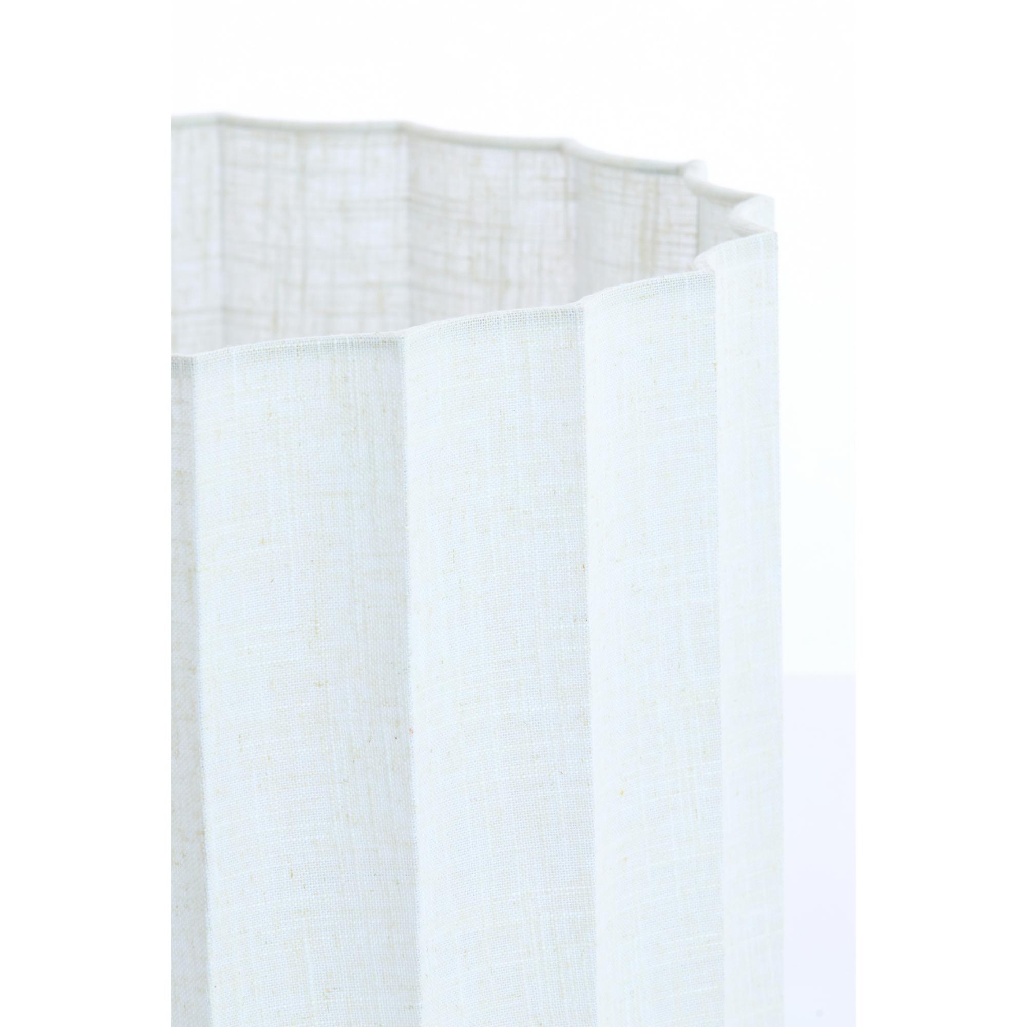 Weißer plissierter Zylinder-Lampenschirm Light & Living Disli – Bild 2