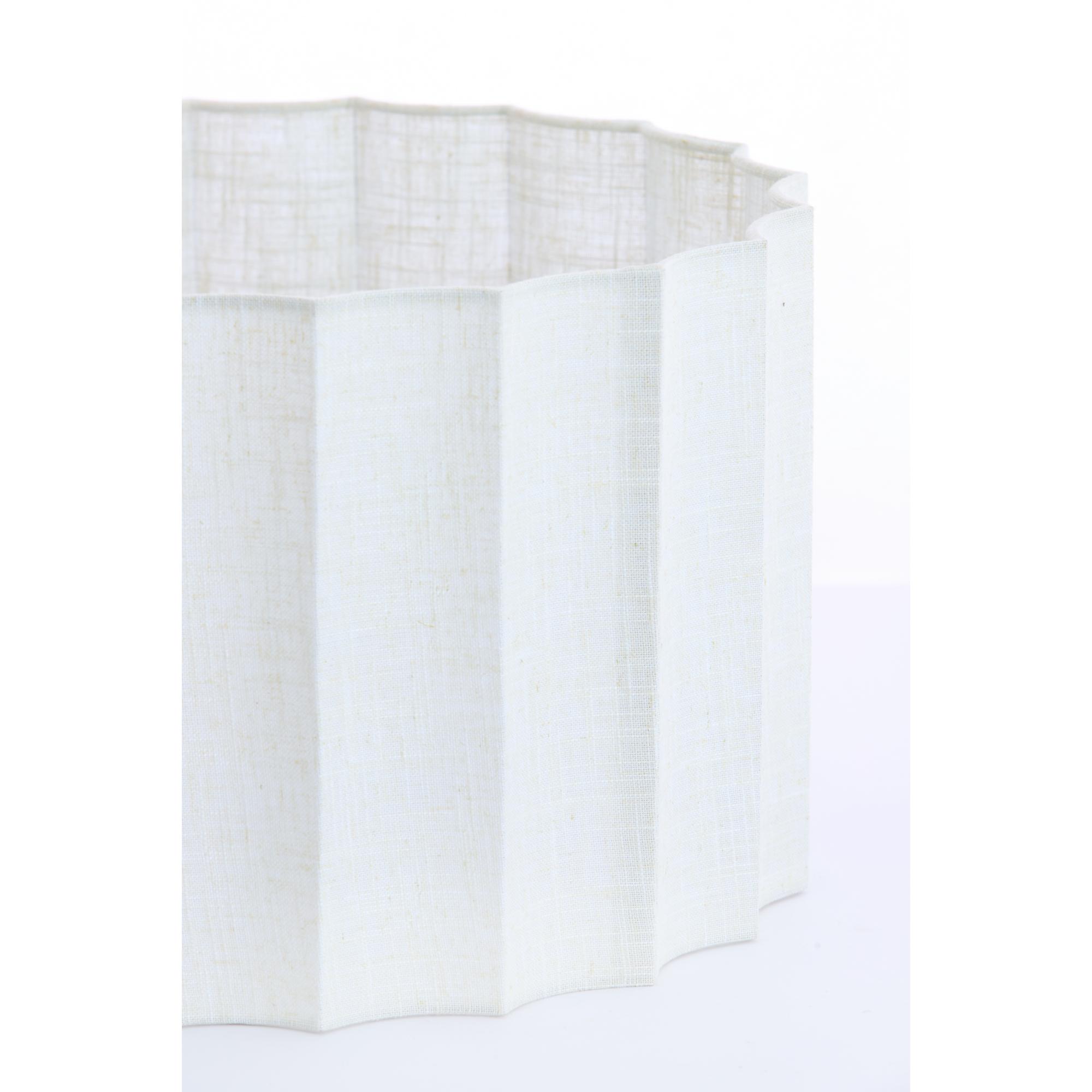 Weißer plissierter Zylinder-Lampenschirm Light & Living Disli – Bild 3