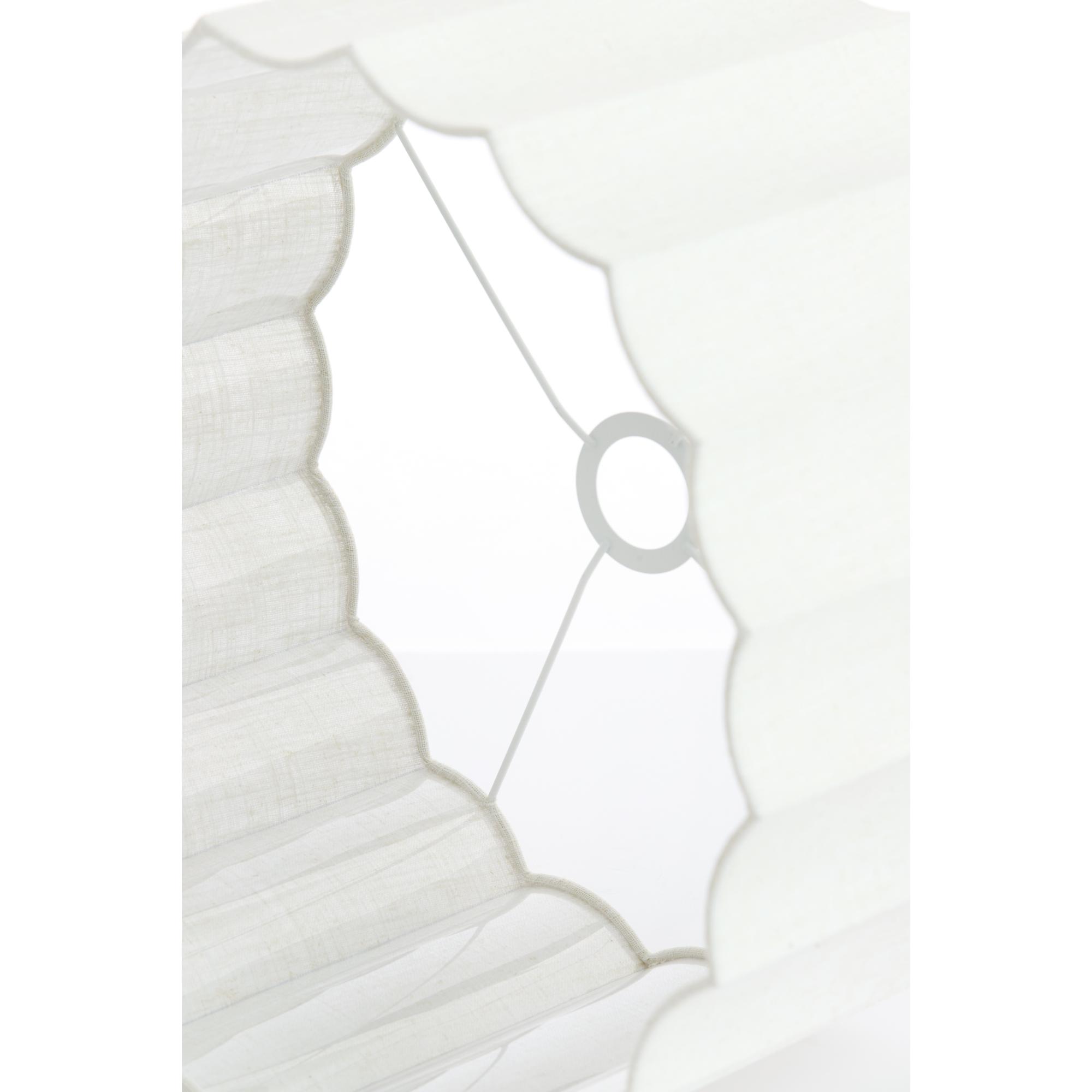 Weißer plissierter Zylinder-Lampenschirm Light & Living Disli – Bild 4