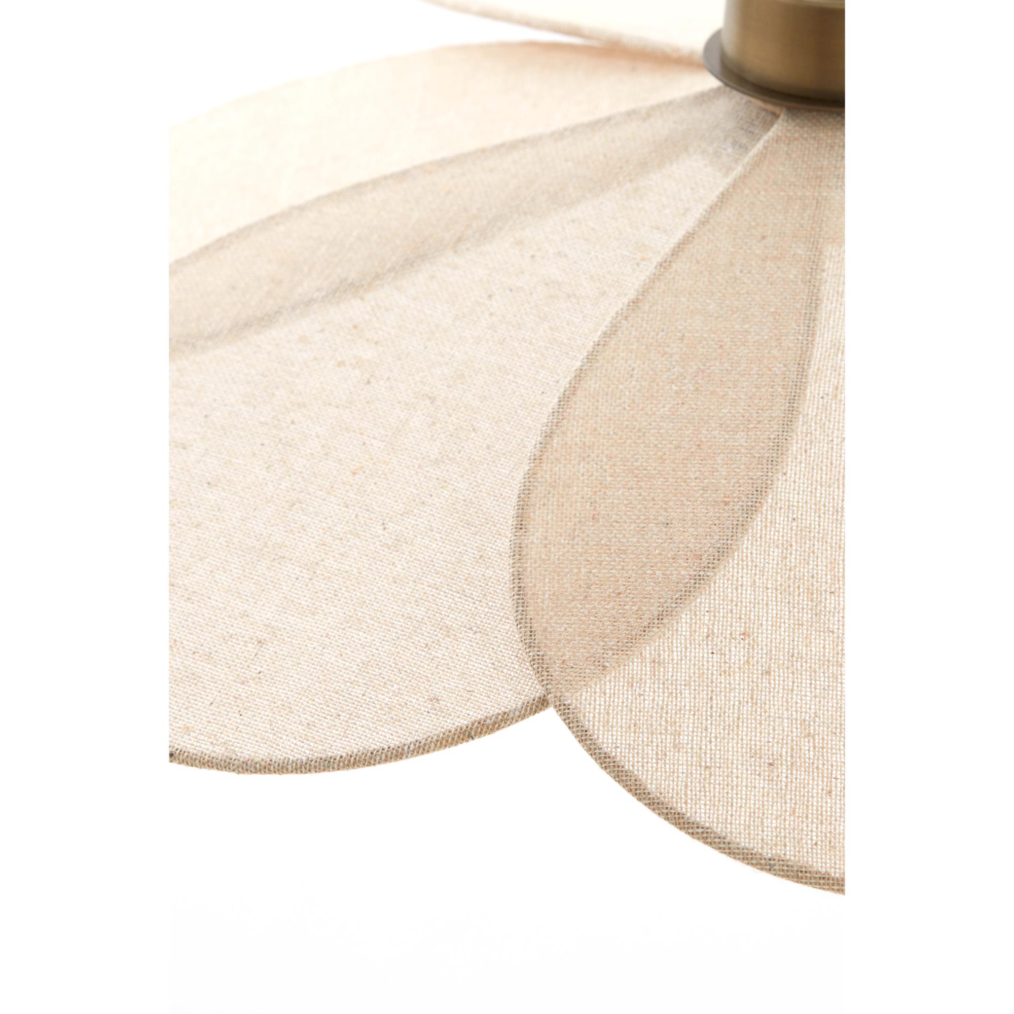 Beigefarbene Hängeleuchte Blütenform Textil Light & Living Fyano – Bild 5