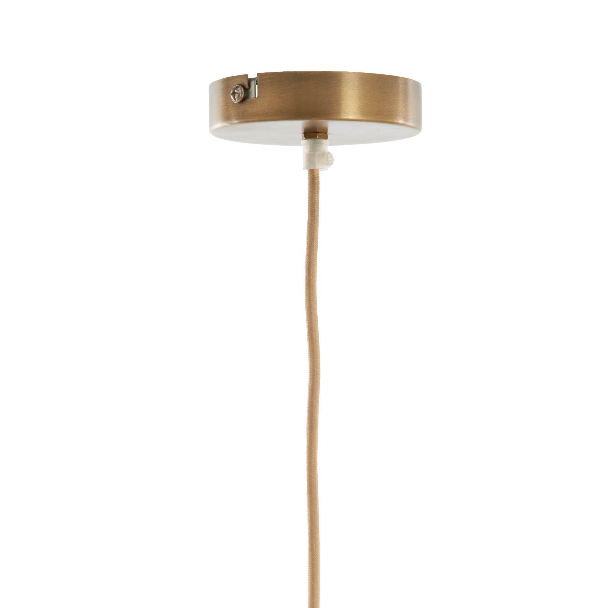 Beigefarbene Hängeleuchte Blütenform Textil Light & Living Fyano – Bild 6