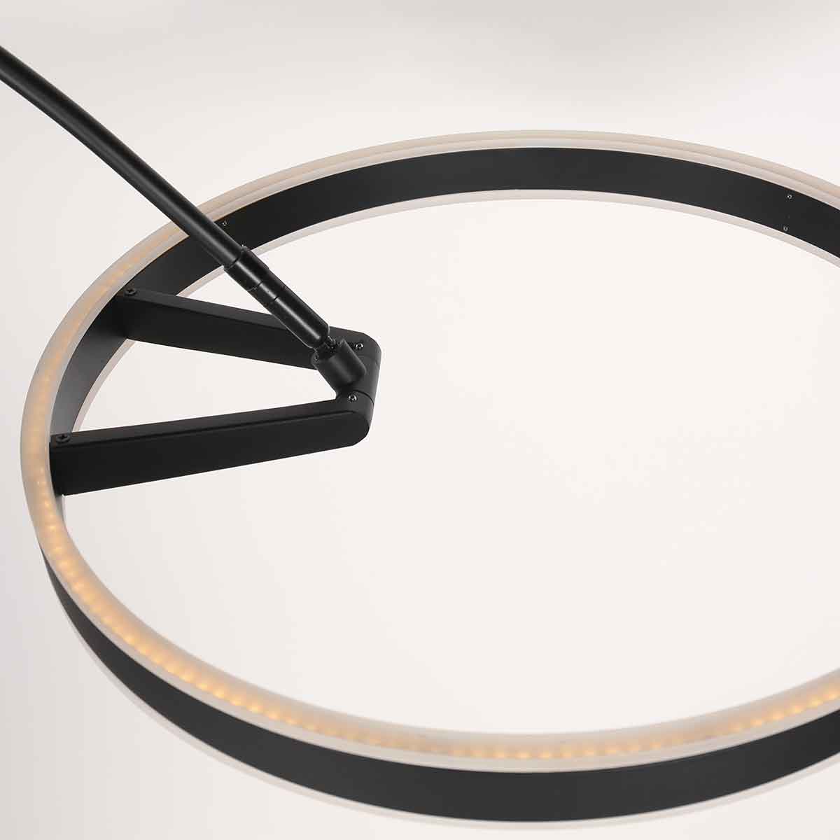 Moderne schwarze Metall-Stehlampe Steinhauer Ringlux – Bild 12