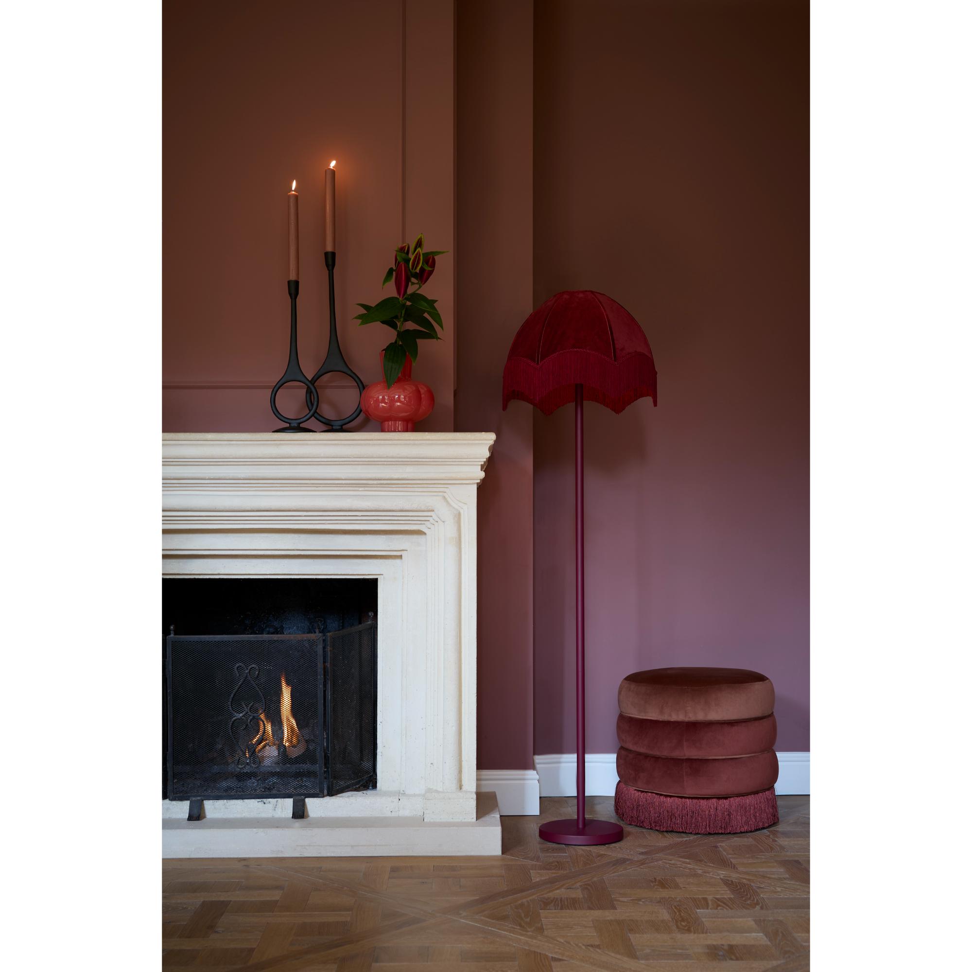 Roter Vintage-Samt-Lampenschirm Light & Living Malacia – Bild 5