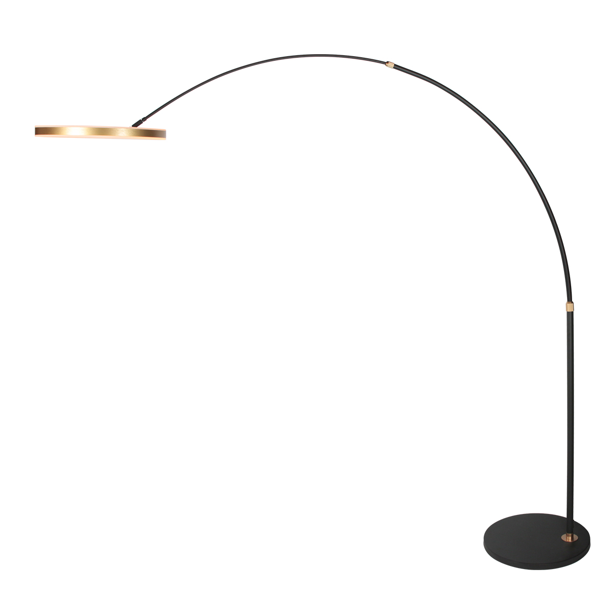 Moderne goldene Metall-Stehlampe Steinhauer Ringlux – Bild 2