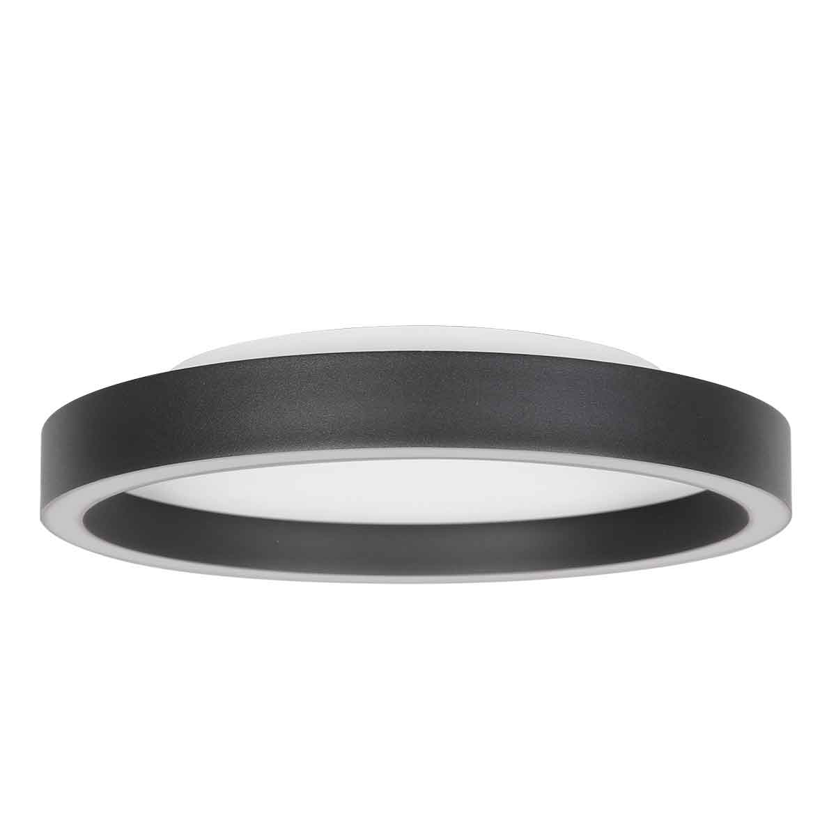 Moderne schwarze Metall-Deckenleuchte Steinhauer Ringlux – Bild 2